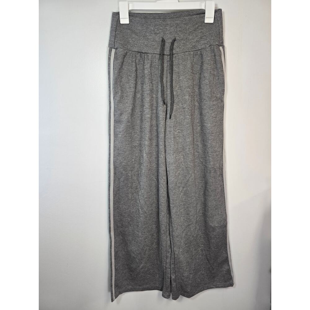 Halara Ribbed SoCinched High Waisted Tummy Control Wide Leg Color Block - Picture 9 of 16